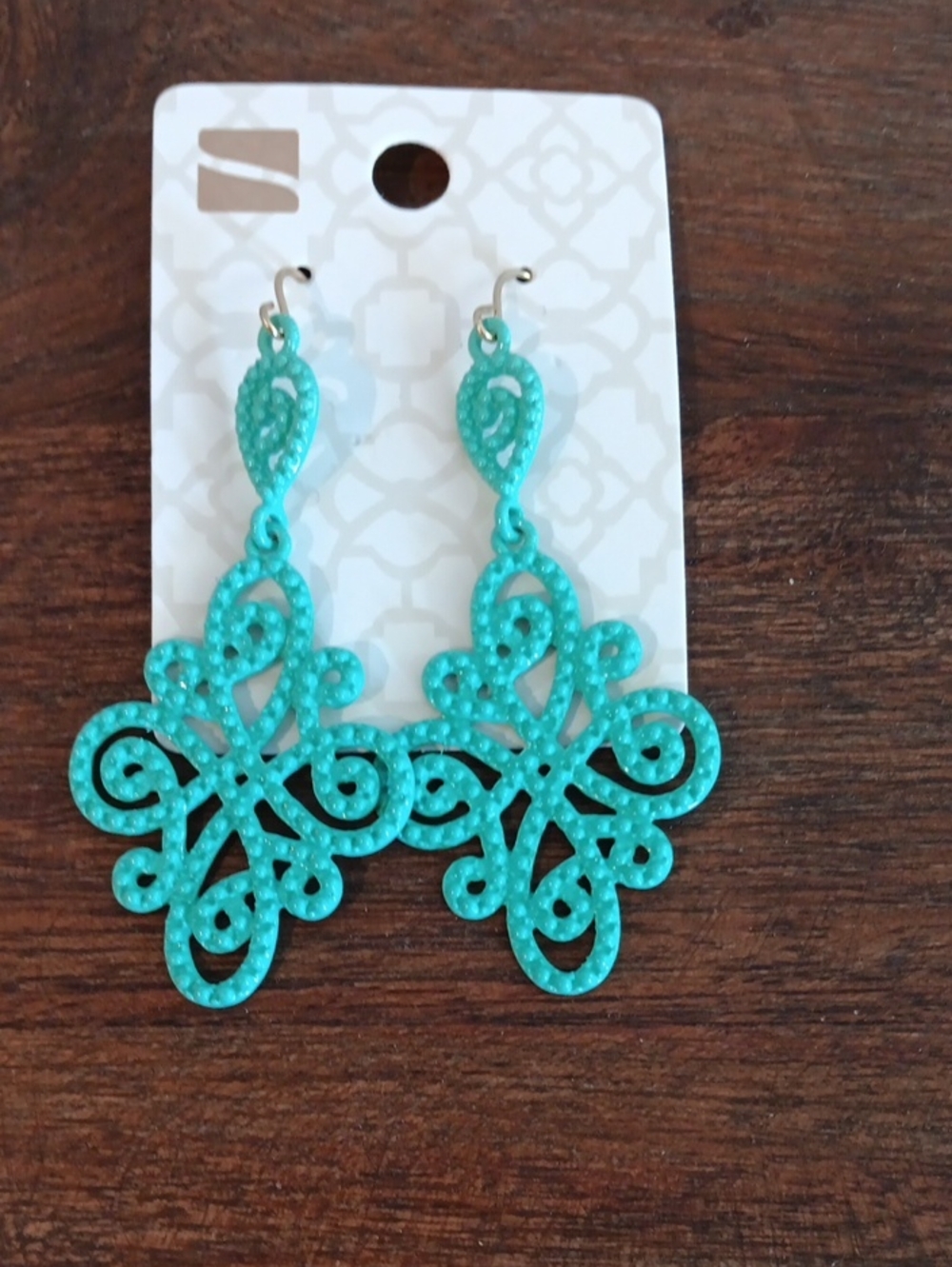 Turquoise Filigree Dangle Earrings
